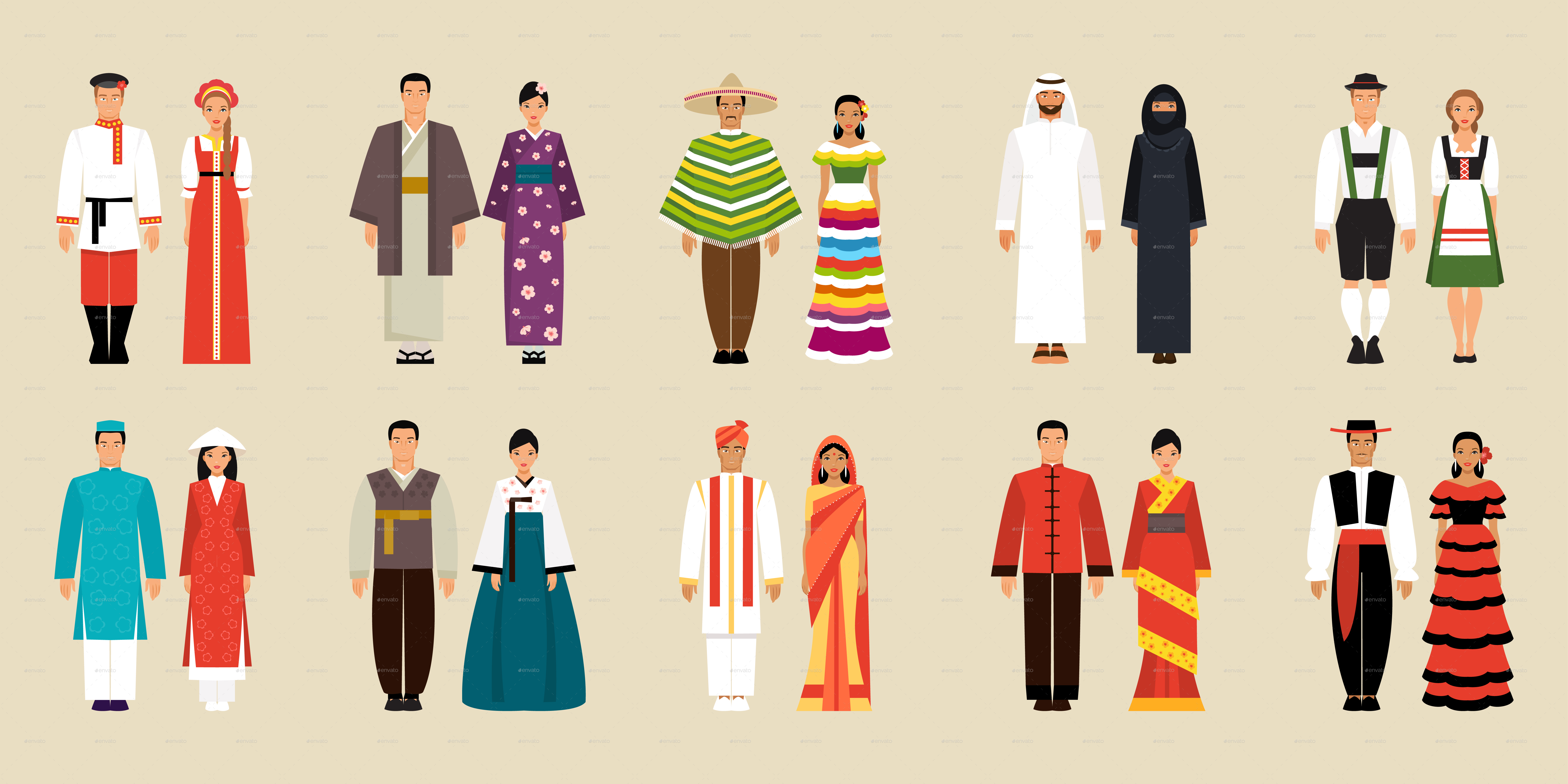 Традиционные костюмы народов мира